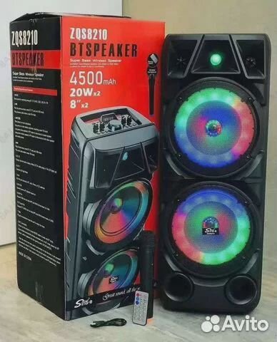 Колонка bluetooth большая ZQS 8210 speaker новая