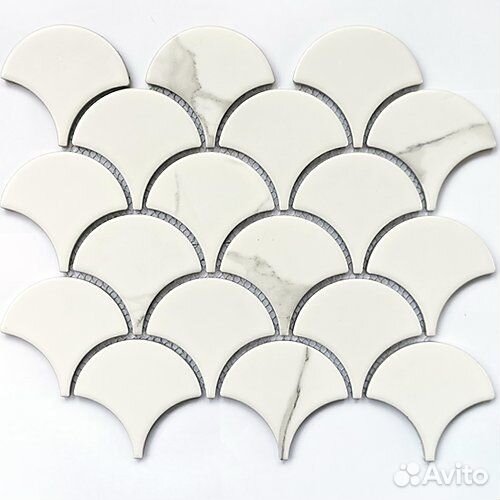 Керамогранитная Мозаика Bonaparte Calacatta-scale (74,4x70x6) 25,5x21,9