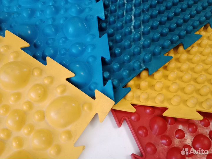 6 шт, Ортопедический коврик пазл резина
