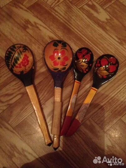 Ложки сувенирные деревянные хохлома