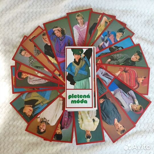 Винтажные открытки по вязанию набор Чехословакия