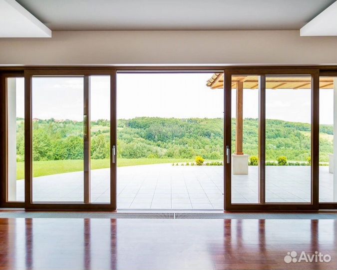 Портальные раздвижные окна от завода