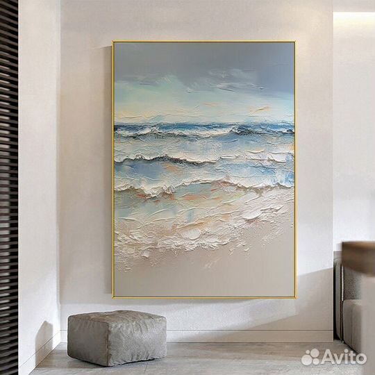 Интерьерная картина маслом фактурная Море
