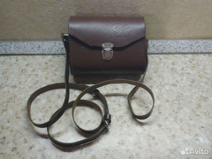 Кожаный кофр, футляр, чехол для бинокля 8х30 СССР