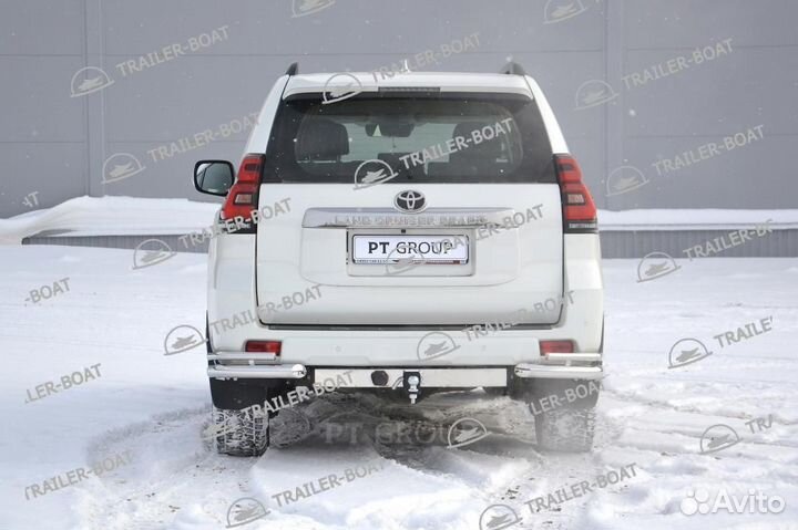 Фаркоп Toyota Land Cruiser Prado 150 09-24 с нерж. наклад. под квадрат, 50мм 44752