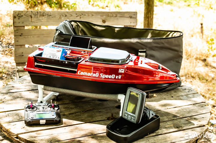 Карповый кораблик:сумка,камера,25А,эхолот,цвет