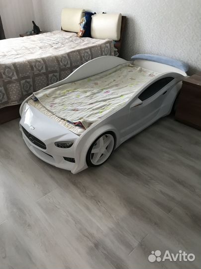 Детская кровать машинка 3D EVO Мерседес