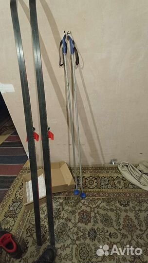 Лыжный комлект, лыжи, палки, ботинки