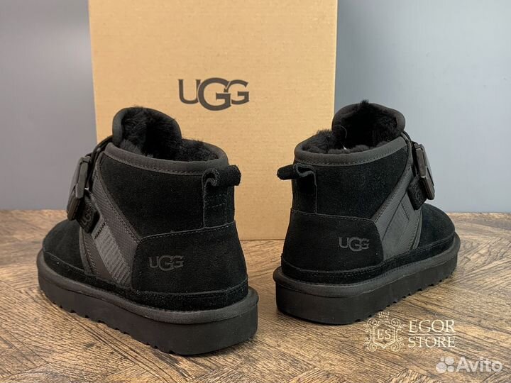 Ugg Neumel Snapback Black угги женские ботинки