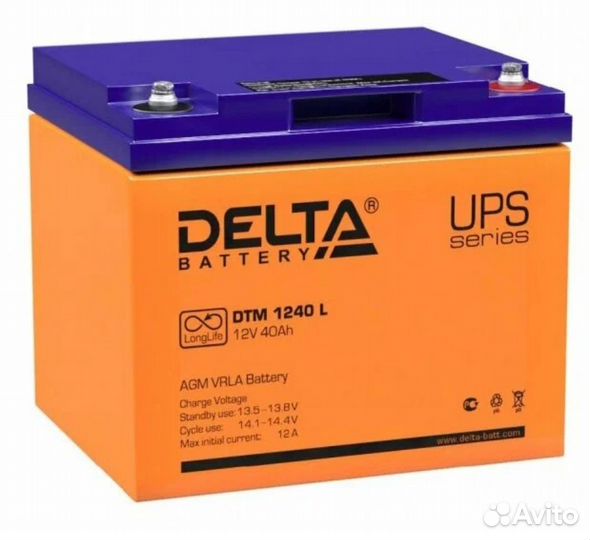 Аккумулятор delta Battery DTM 1240 L
