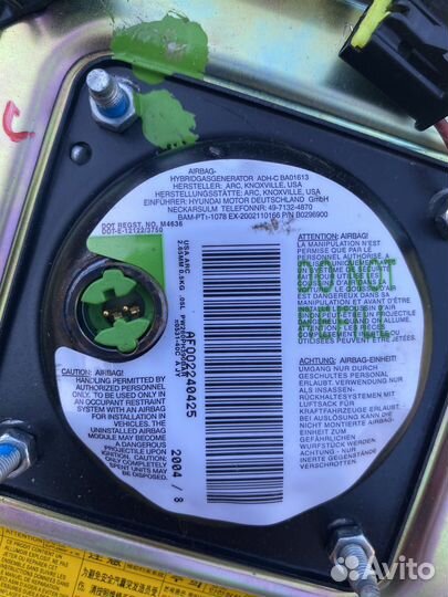 Фара и Подушка безопасности на руль Hyundai accent