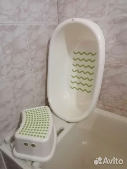 Комплект ванночка для купания, сиденье, подставка