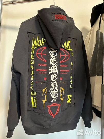Vetements худи hardcore patch
