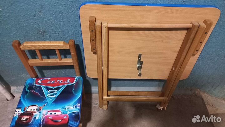 Набор детской деревянной мебели Тачки