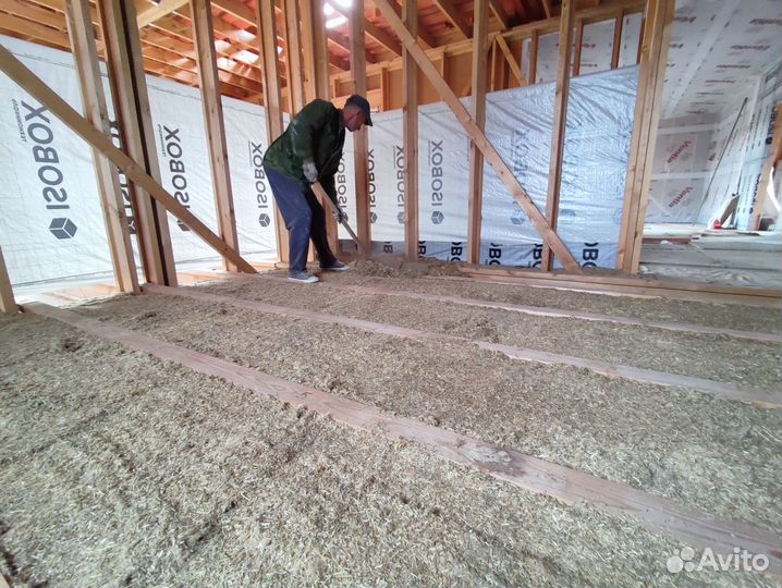 Эковата из растительного волокна Льноизол Флакс за