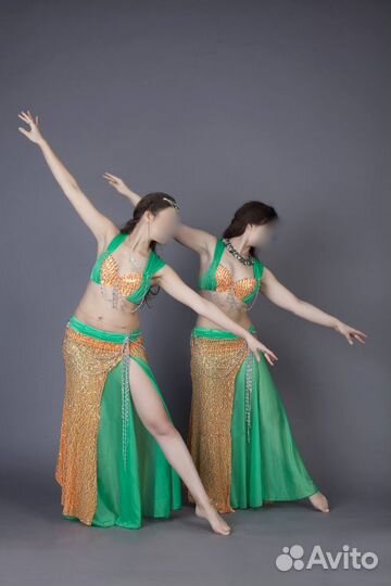 Костюм для танца живота зеленый