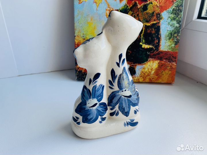 Керамические статуэтки гжель дракон петух