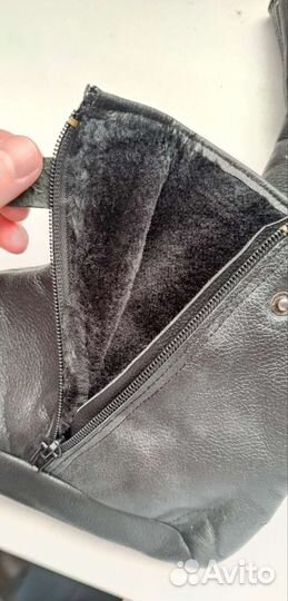 Кожаные носки с мехом Махси