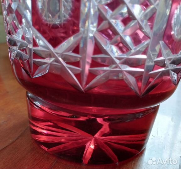Ваза цветной хрусталь Германия