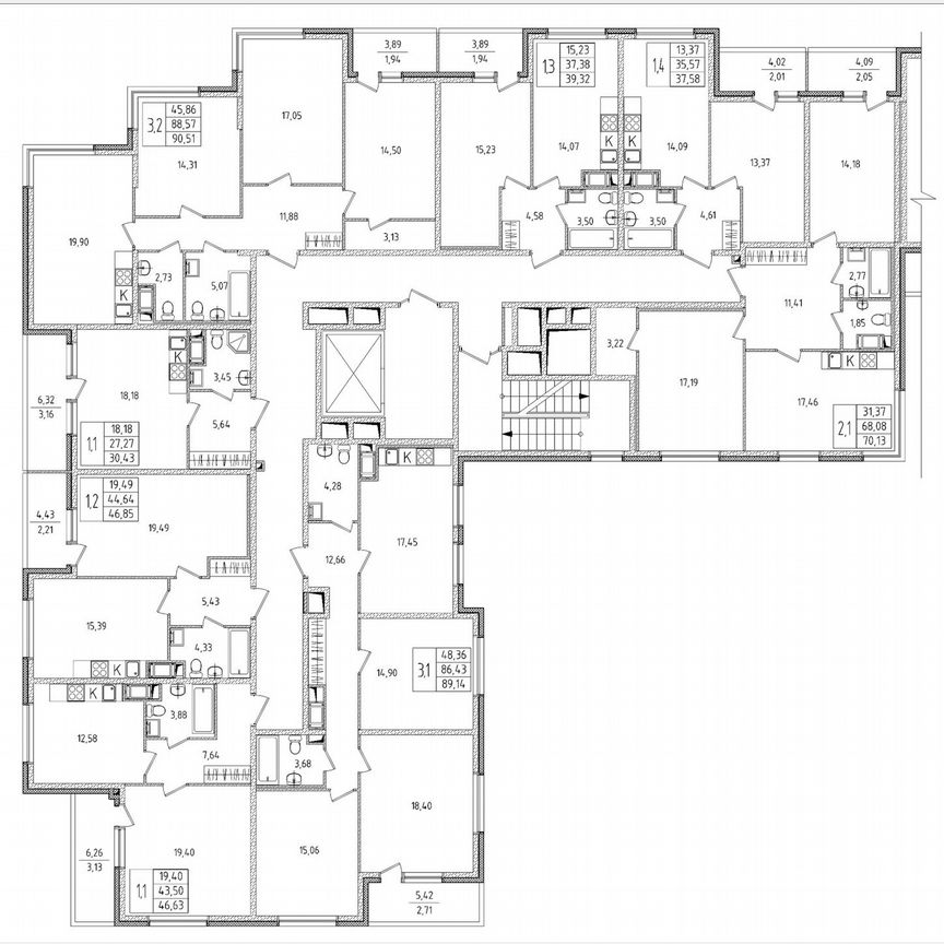 3-к. квартира, 90,5 м², 5/8 эт.