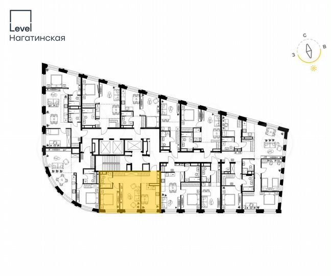 2-к. квартира, 52,4 м², 25/26 эт.