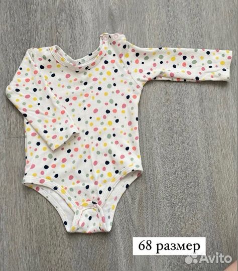 Боди для девочки 2 штуки, размер 68