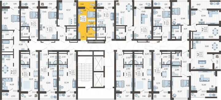 Квартира-студия, 18 м², 18/19 эт.