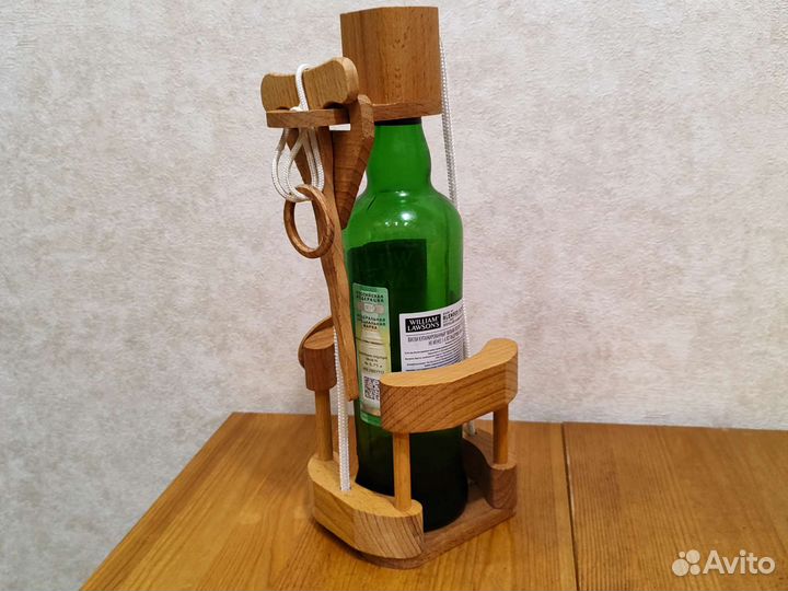 Деревянная головоломка для бутылки