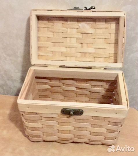 Сундучок плетеный для хранения шкатулка короб