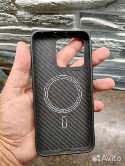 Чехол на xiaomi 13 кевлар + софт тач magesafe