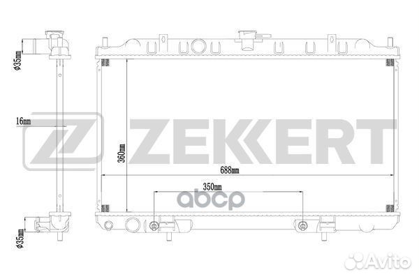 Радиатор охлаждения двигателя Nissan Primera (P