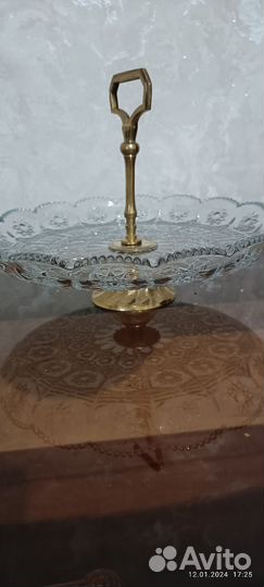 Ваза для фруктов хрусталь