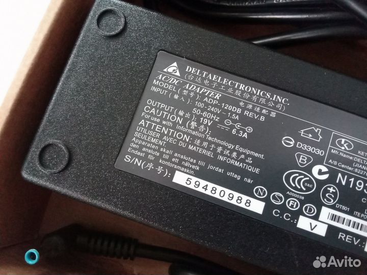 Блок питания Asus 19V 6.32 A 120W, 4.5x 3.0mm