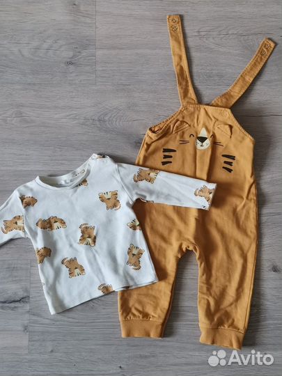 Комплект кофта и полукомбинезон. р. 74