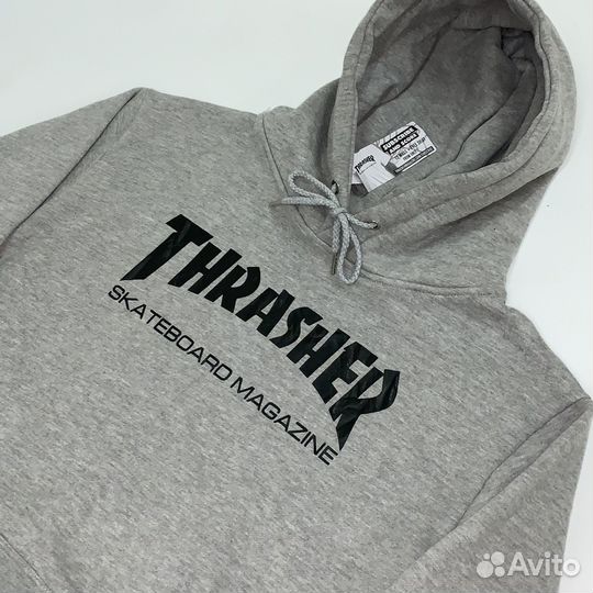 Худи Thrasher серое