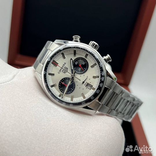 Tag Heuer Carrera steel white часы