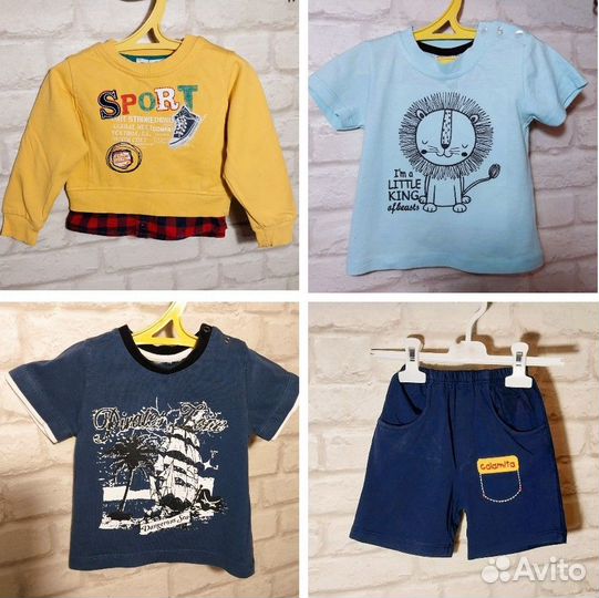 Одежда пакетом на мальчика 80-86 см