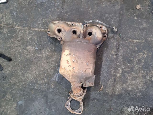 Опель корса z14xep коллектор с катализатором