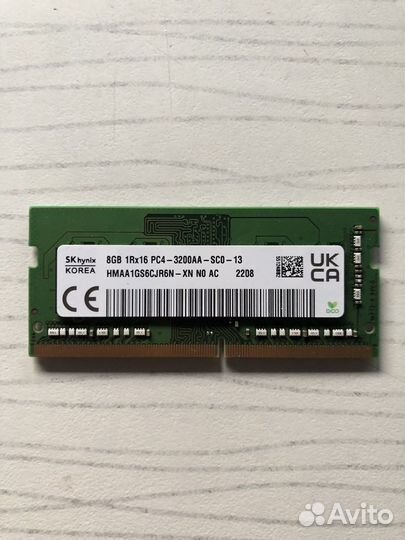 Оперативная память soddim DDR4 3200MHz 8GB
