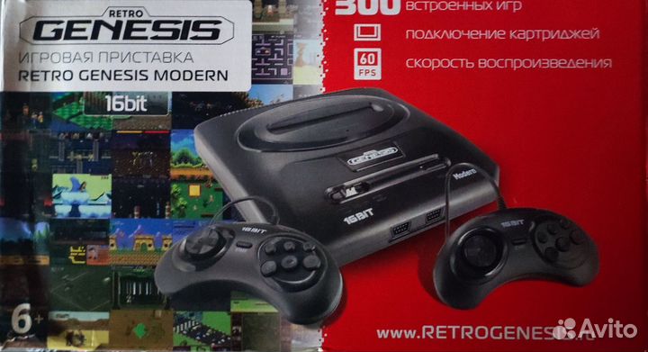 Retro genesis приставка,16 bit, 300игр,2 джойстика
