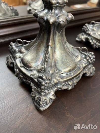 Старинные подсвечники Фраже серебрение