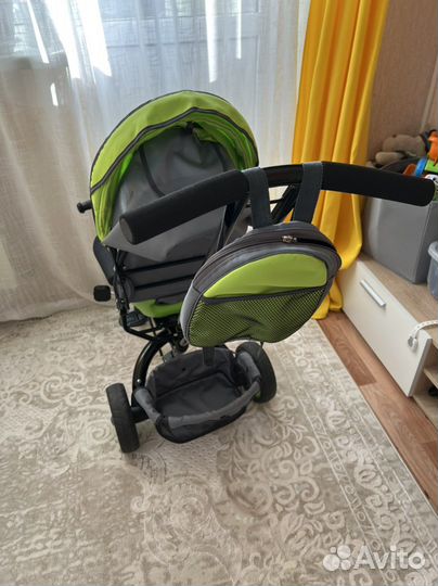 Трехколесный детский велосипед с ручкой бу