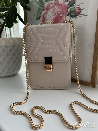 Сумка маленькая через плечо для телефона клач