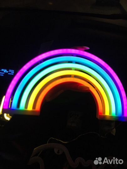 Неоновая лампа Радуга