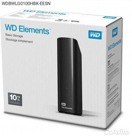 Внешний диск HDD WD Elements Desktop 10TB 3.5
