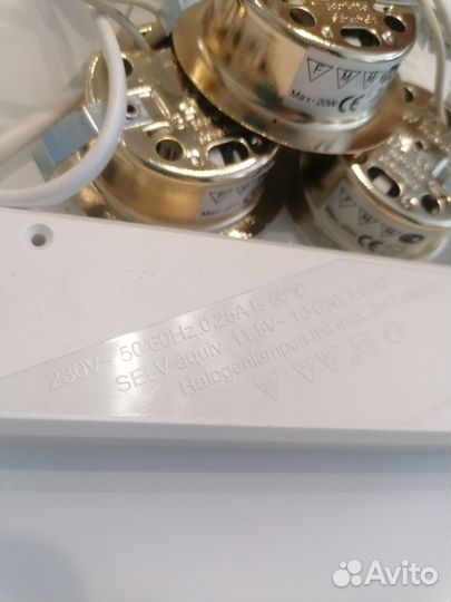 Набор светильников мебельных врезных точечных 3шт