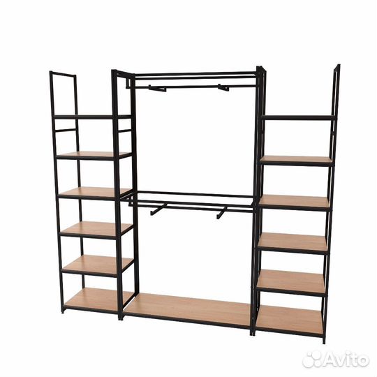 Стеллаж Лофт для одежды кд-22-20.20.05 комбинирова