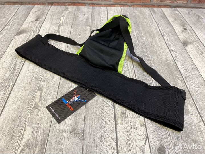 Защита паха SP черно-салатовая