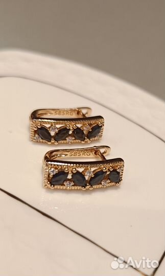 Позолоченные серьги