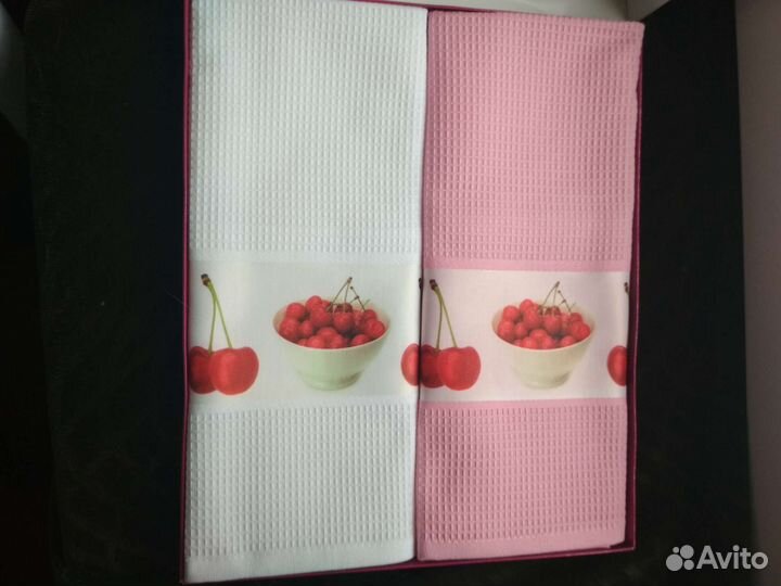 Набор кухонных вафельных полотенец